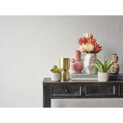 Distant Lands 10" Handpainted With Handles Vase