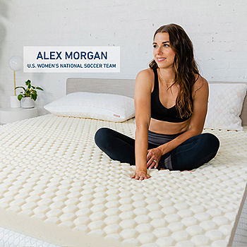Sleep Philosophy Hypoallergenic 3 Cooling Gel Memory Foam Mattress Topper  with Removable Cooling Cover, Color: White - JCPenney