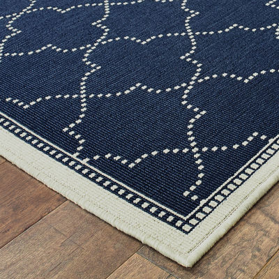 Covington Home Martinique Scallop Trellis Indoor Outdoor Rectangular Area Rug