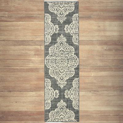 Covington Home Martinique Center 2'3"X7'6" Medallion Indoor Outdoor Rectangular Runner