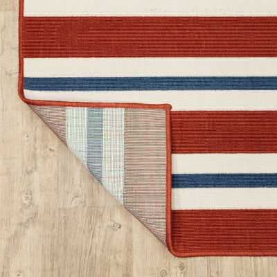 Covington Home Marquesas Striped Indoor Outdoor Rectangular Area Rug