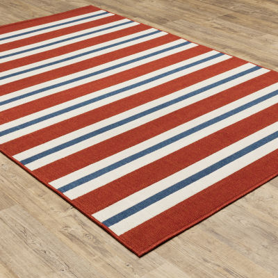 Covington Home Marquesas Striped Indoor Outdoor Rectangular Area Rug