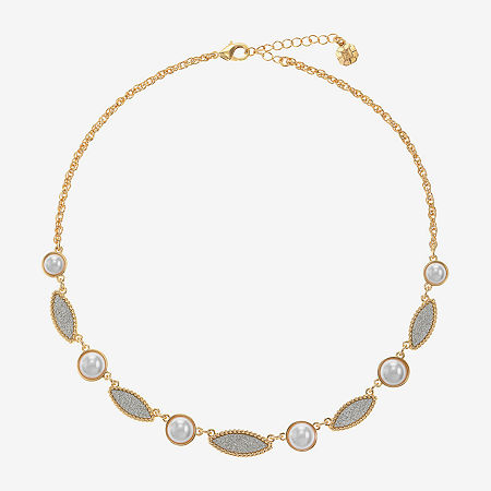 Monet Jewelry Womens 17 Inch Collar Necklace In Gold