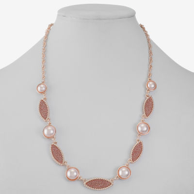 Monet Jewelry Simulated Pearl 17 Inch Rope Collar Necklace