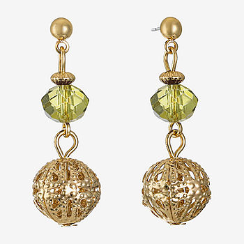 IDB Delicate Filigree Dangle Long Disc Drop Hook Earrings for Women and  Girls - Available in Silver and Gold Tones