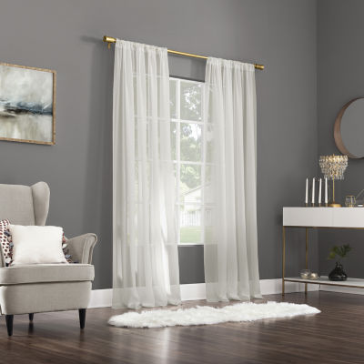 No 918 Mallory Rod Pocket Sheer Single Curtain Panels