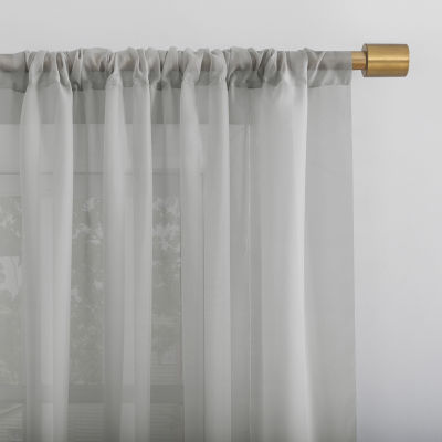 No 918 Mallory Rod Pocket Sheer Single Curtain Panel