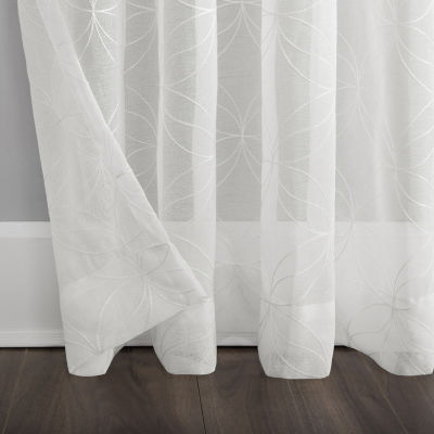 No 918 Tamaryn Sheer Rod Pocket Single Curtain Panel