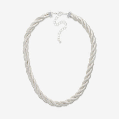 Bold Elements Silver Tone 18 Inch Snake Collar Necklace
