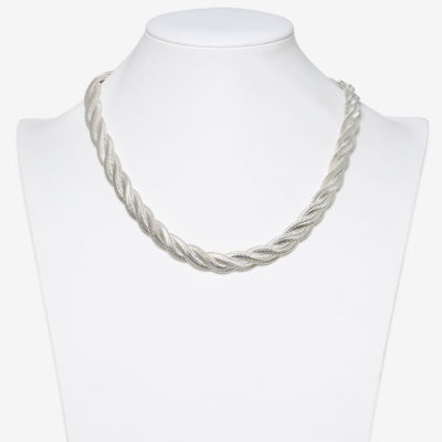 Bold Elements Silver Tone 18 Inch Snake Collar Necklace
