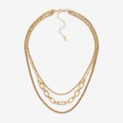 Bold Elements Gold Tone 19 Inch Cable Strand Necklace