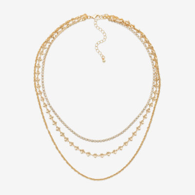 Bold Elements Gold Tone 19 Inch Rope Strand Necklace