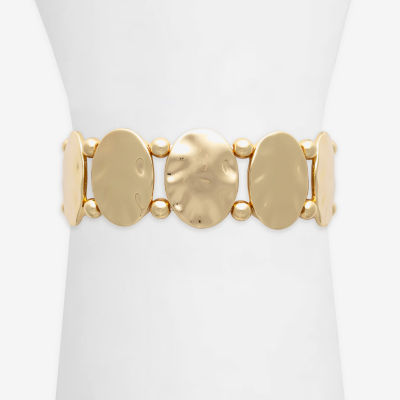 Bold Elements Gold Tone Stretch Bracelet