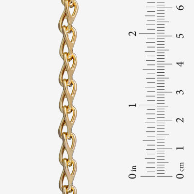 Made in Italy 14K Gold 7.5 Inch Semisolid Link Chain Bracelet