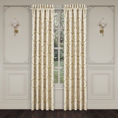 Queen Street Sympatica Rod Pocket Energy Saving Light-Filtering Set of 2 Curtain Panels