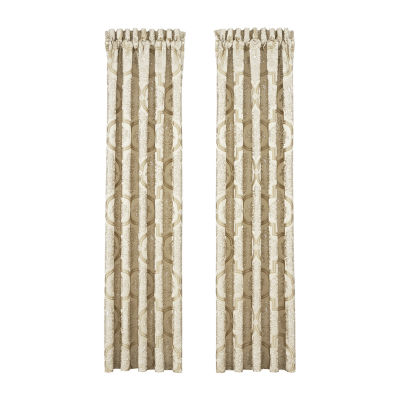 Queen Street Sympatica Rod Pocket Energy Saving Light-Filtering Set of 2 Curtain Panel