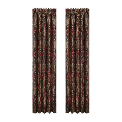 Queen Street Chandler Energy Saving Light-Filtering Rod Pocket Set of 2 Curtain Panel