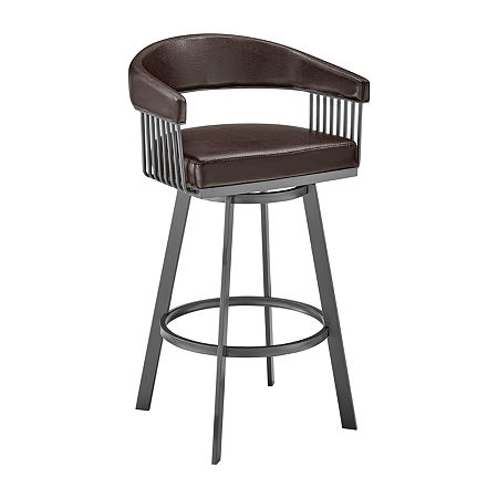 Chelsea Swivel Bar Stool, One Size, Brown