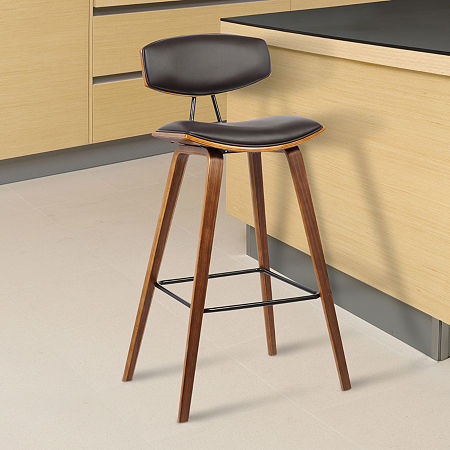 Fox Upholstered Bar Stool, One Size, Brown