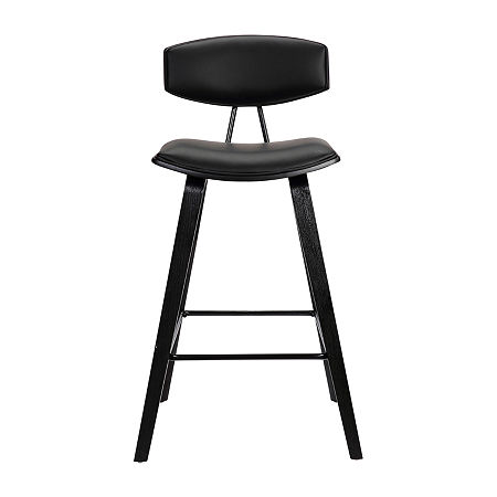 Fox Counter Height Upholstered Bar Stool, One Size, Black