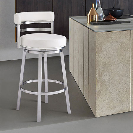 Madrid Swivel Bar Stool, One Size, Beige