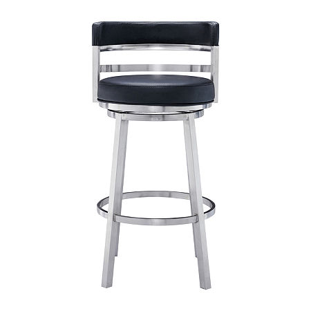 Madrid Counter Height Swivel Bar Stool, One Size, Black