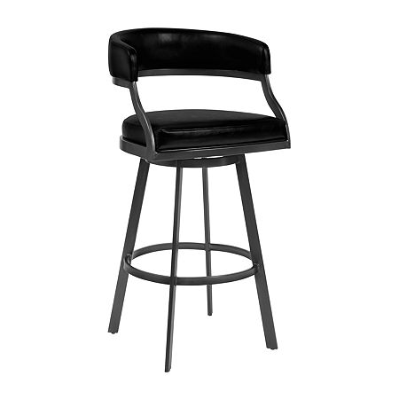 Dione Swivel Counter Height Stool, One Size, Black