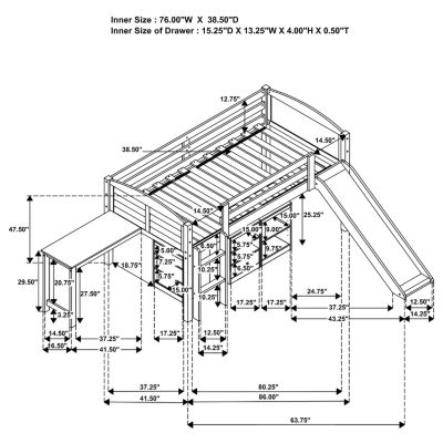  Millie Kid's Loft Bed