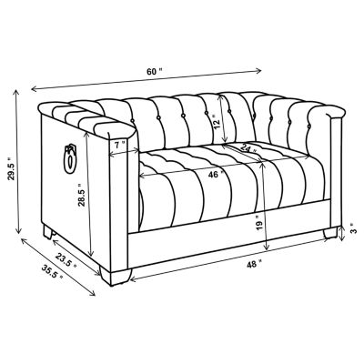 Chaviano Track-Arm Loveseat