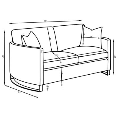 Corliss Track-Arm Loveseat