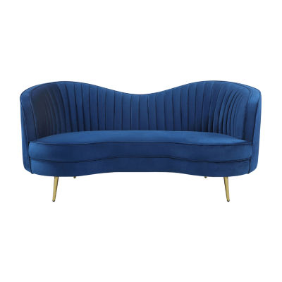 Sophia Curved Slope-Arm Upholstered Loveseat