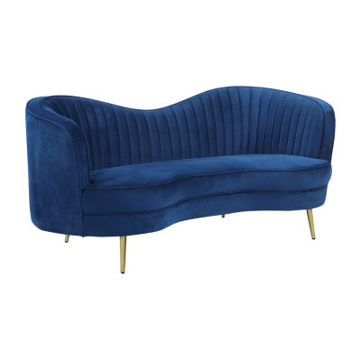 Sophia Curved Slope-Arm Upholstered Loveseat