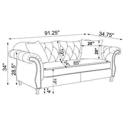 Frostine Roll-Arm Sofa