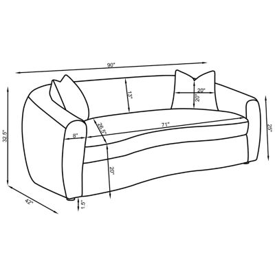 Isabella Pad-Arm Sofa