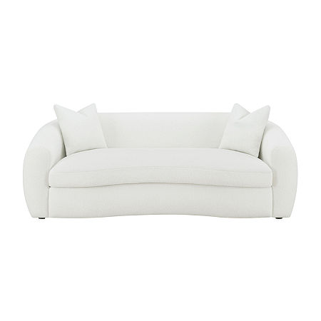 Isabella Pad-Arm Sofa, One Size, White