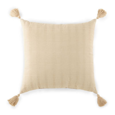 Turquoise Sun 18x18 Textured Square Outdoor Pillow