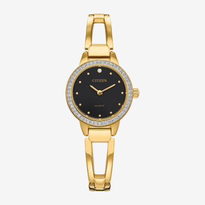 Citizen Quartz Womens Gold Tone Stainless Steel Bangle Watch Ez7012-85e