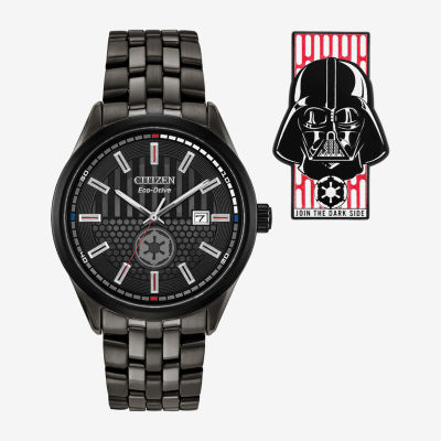 Citizen Star Wars Mens Black Stainless Steel Bracelet Watch Bm7255-61w