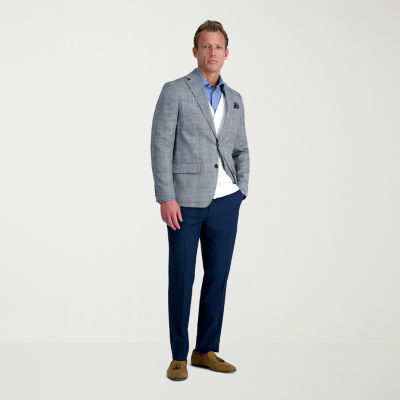 J.M. Haggar™ Large Plaid Windowpane Slim Fit Sport Coat