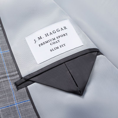 J.M. Haggar™ Large Plaid Windowpane Slim Fit Sport Coat