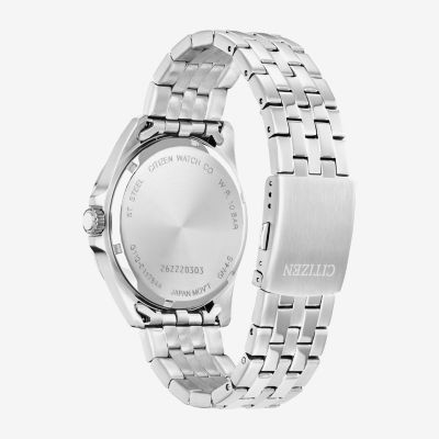 Citizen Quartz Mens Silver Tone Stainless Steel Bracelet Watch Bi5051-51a