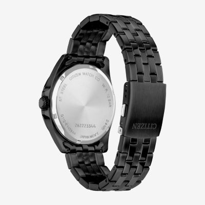 Citizen Quartz Mens Black Stainless Steel Bracelet Watch Bi5055-51e