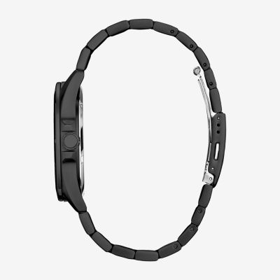 Citizen Quartz Mens Black Stainless Steel Bracelet Watch Bi5055-51e