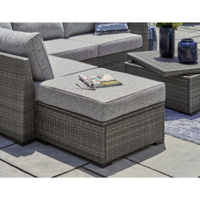 Signature Design by Ashley® Petal Road 4-pc. Outdoor Loveseat Sectional Ottoman Table Set

