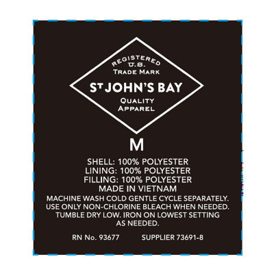 St. John's Bay Mens Water Resistant Midweight Puffer Jacket
