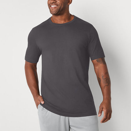 Xersion Xtreme Cotton Mens Crew Neck Short Sleeve T-Shirt, Xx-large, Gray