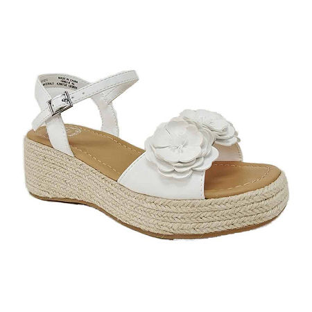 I. Miller Big Girls Jovon Flat Heel Sandals, 1 Medium, White