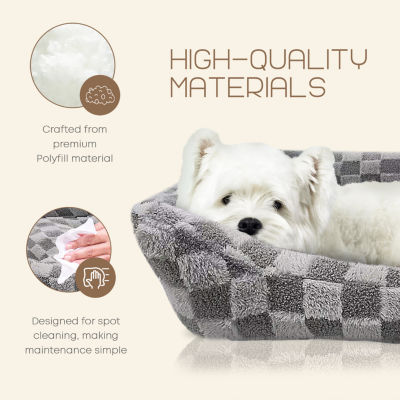 Precious Tails 30" Gray Cuddler Pet Bed