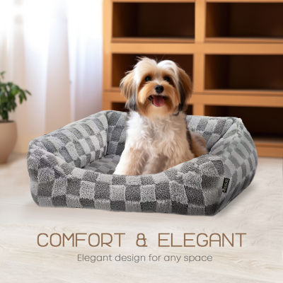 Precious Tails 30" Gray Cuddler Pet Bed