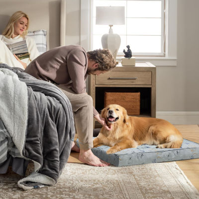 Precious Tails 40in Orthopedic Gray Pet Bed